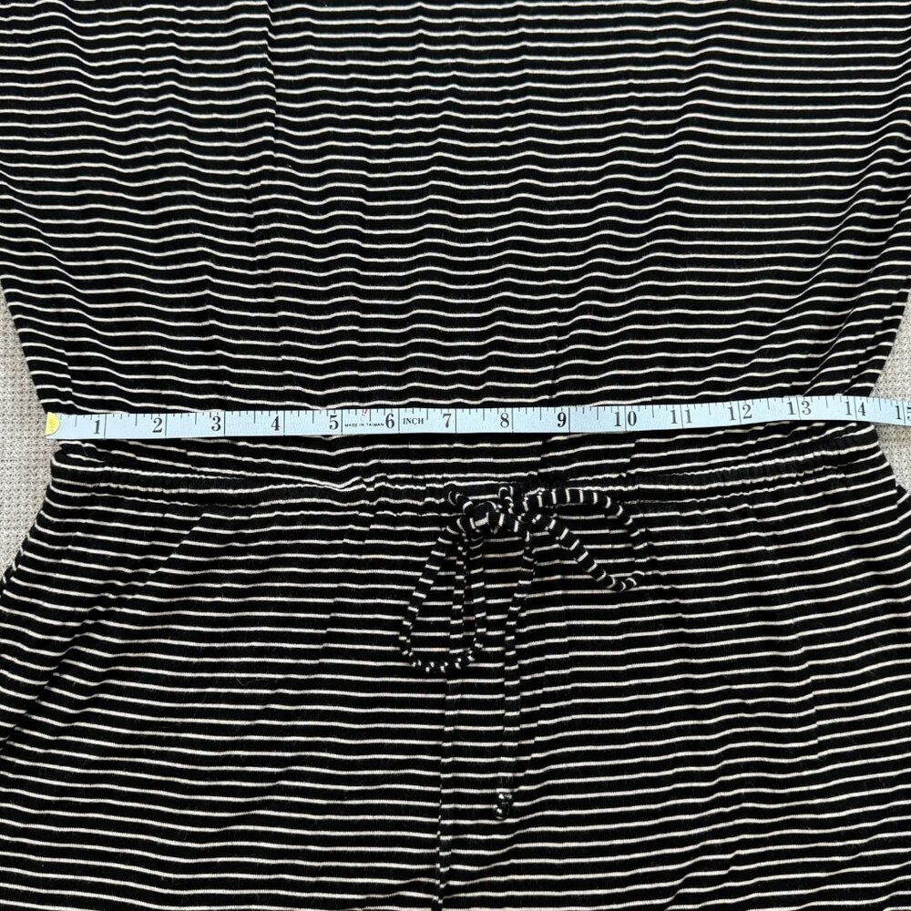 24/7 Maurices Women Size M Black White Striped Sleeveless Dress Drawstring Waist - Picture 10 of 15